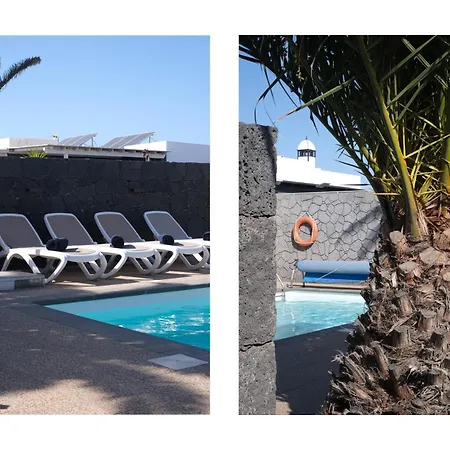 Feriehus Blue Waves House - Heated Pool, Bbq And Bicycles By Lanzarote Playa Blanca (Lanzarote)
