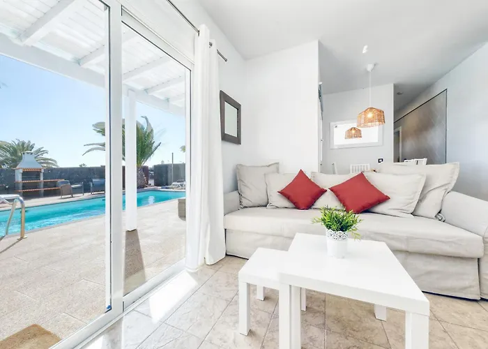 度假居 Blue Waves House - Heated Pool, Bbq And Bicycles By Lanzarote *