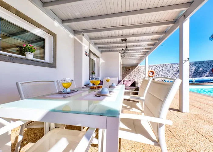 度假居 Blue Waves House - Heated Pool, Bbq And Bicycles By Lanzarote 普拉亚布兰卡