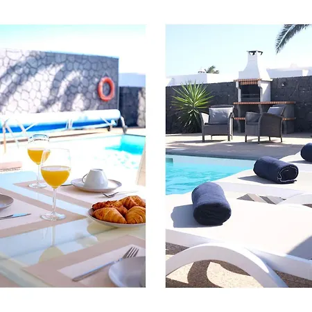 Blue Waves House - Heated Pool, Bbq And Bicycles By Lanzarote Vakantiehuis